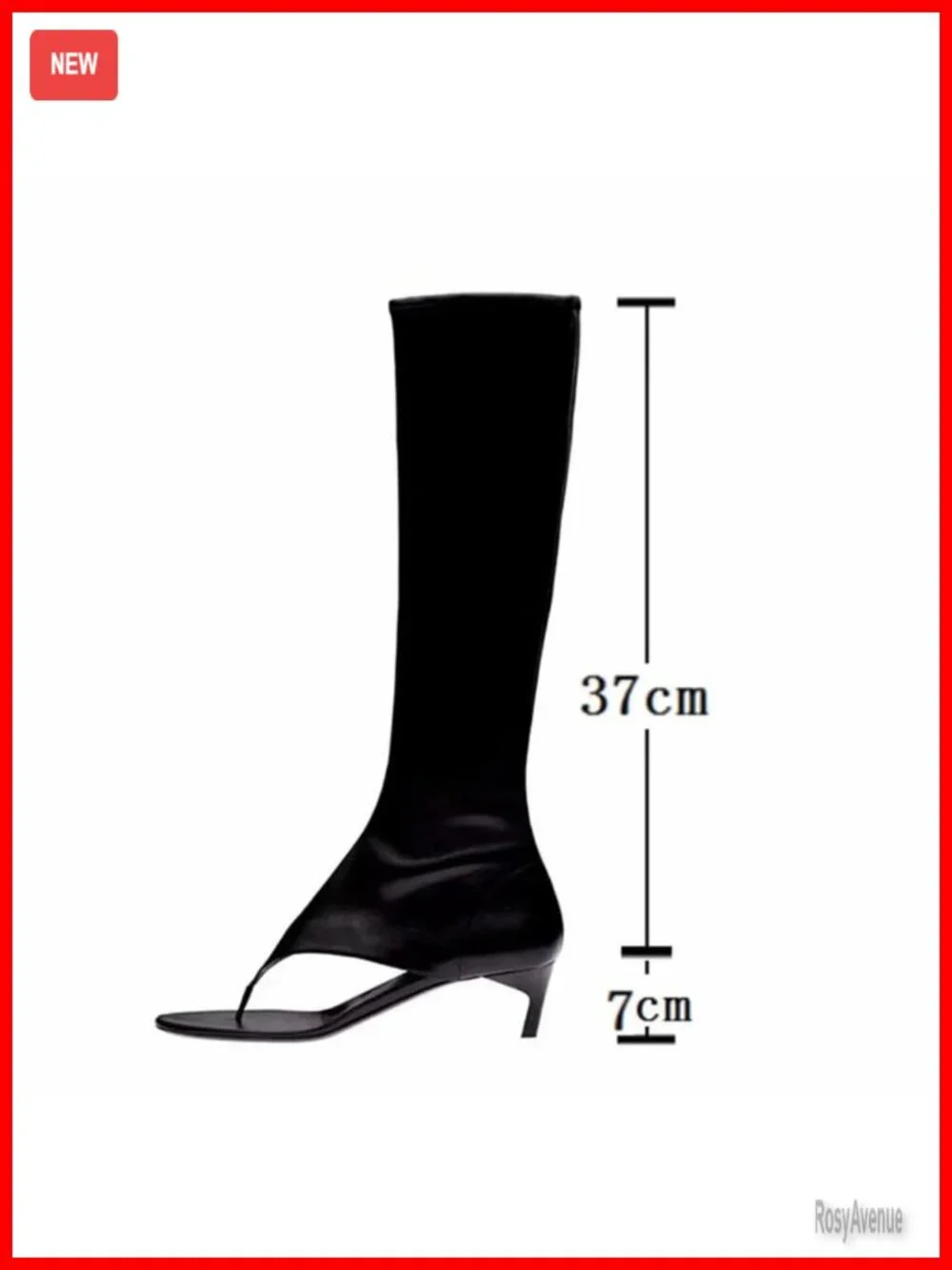 Kitten Heel Thong Sandal Boots Open Toe Knee High Stiletto